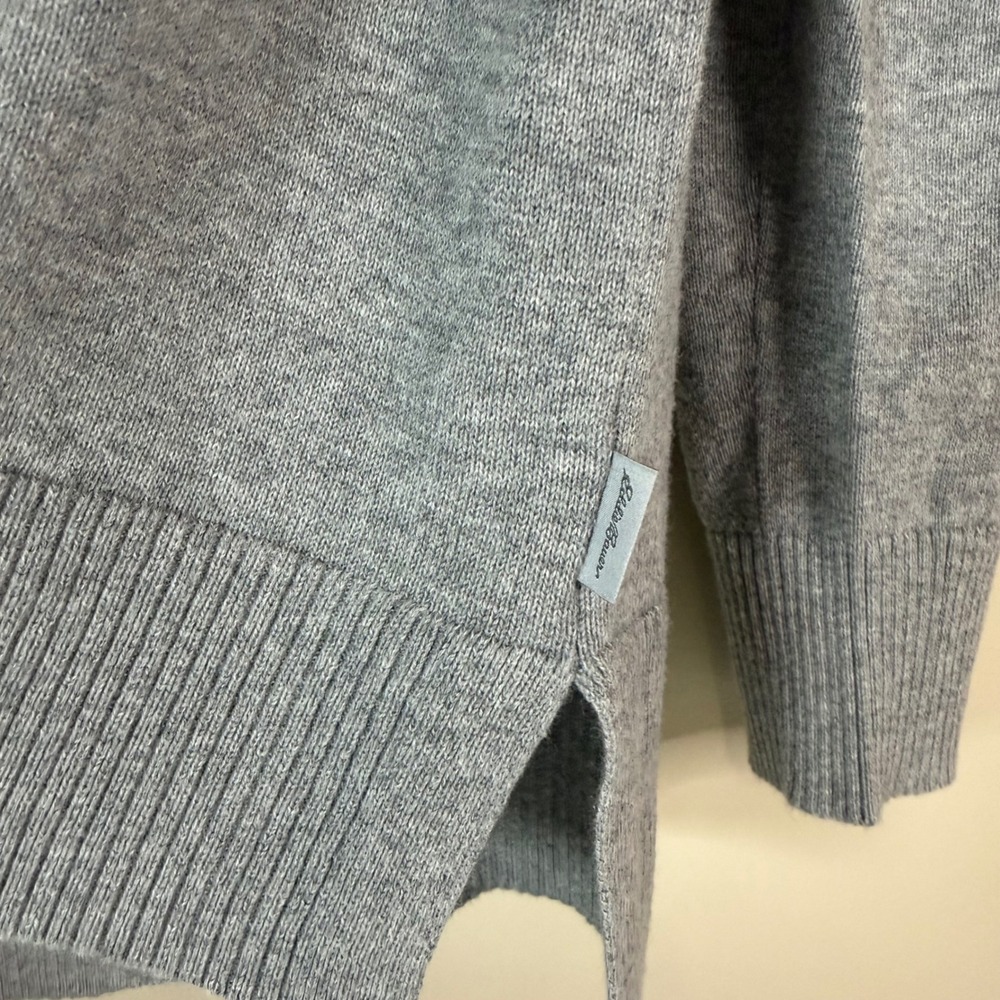 Eddie Bauer Women Medium Gray and Black Ski Cascadia Crewneck Sweater Fair Isle - Picture 5 of 10